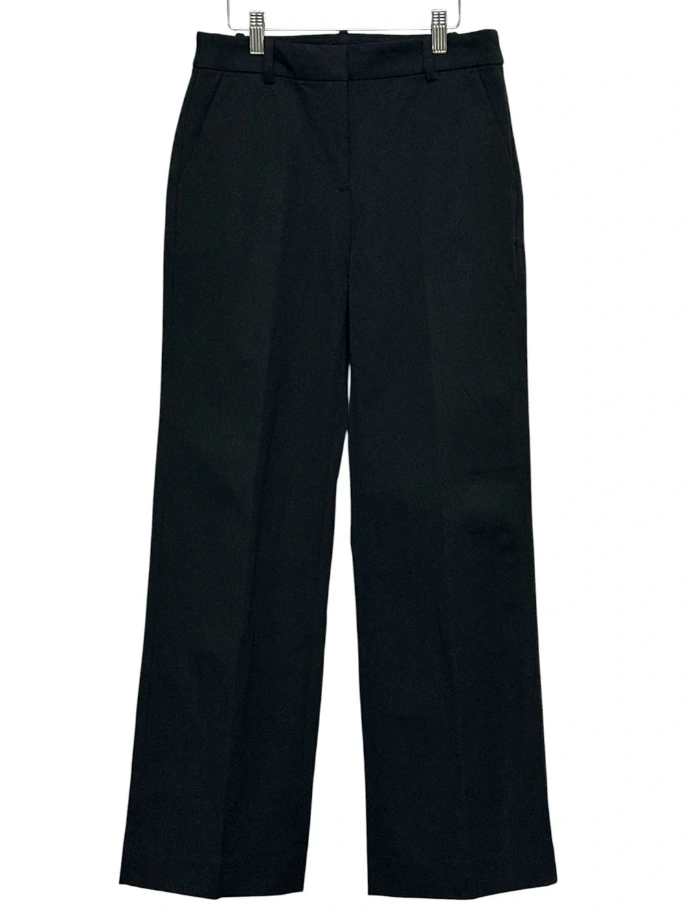 NEW J. CREW Remy full-length high-rise wide-leg dress pant Black Career Size 0 - Picture 3 of 5